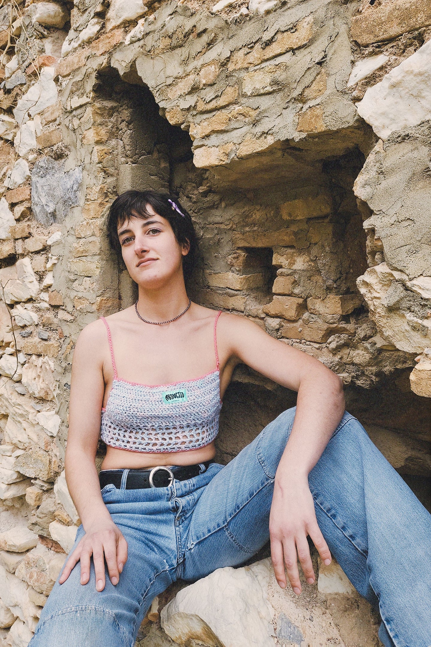 ABDUCTED Cloud Lace-Up Top