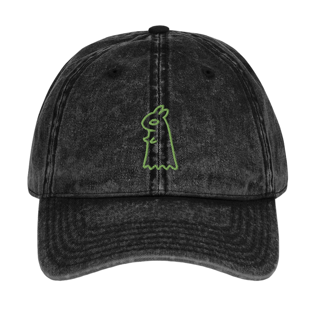ABDUCTED Ghost Bunny Acid-Wash Dad Hat