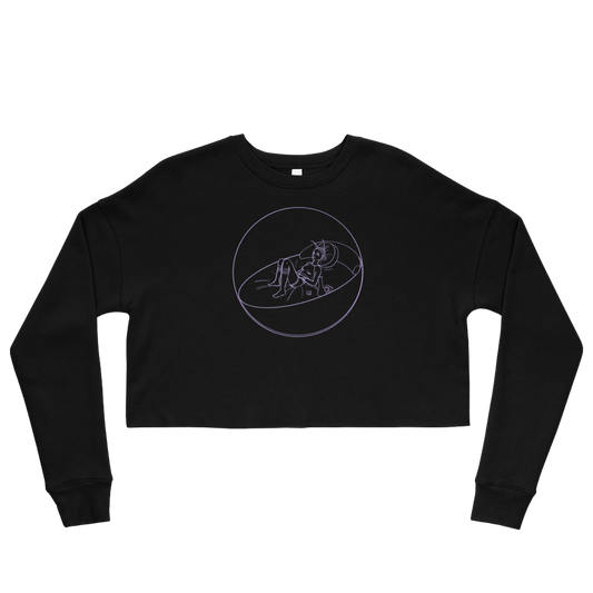 ABDUCTED Smoke Bubble Cropped Crewneck Sweater