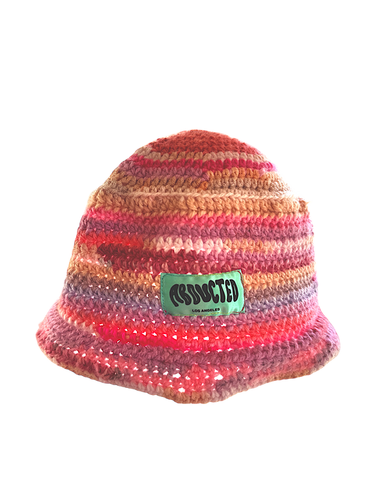 Pink Scraps Crochet Bucket Hat (Made to Order)