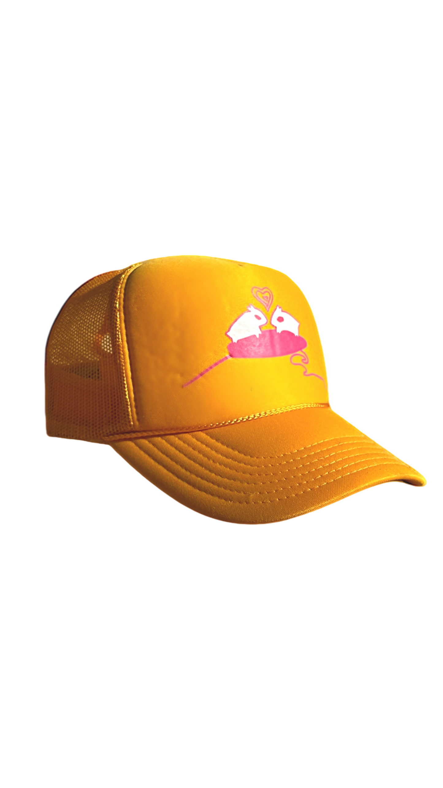 Surfing Bunnies Trucker Hat - California Poppy