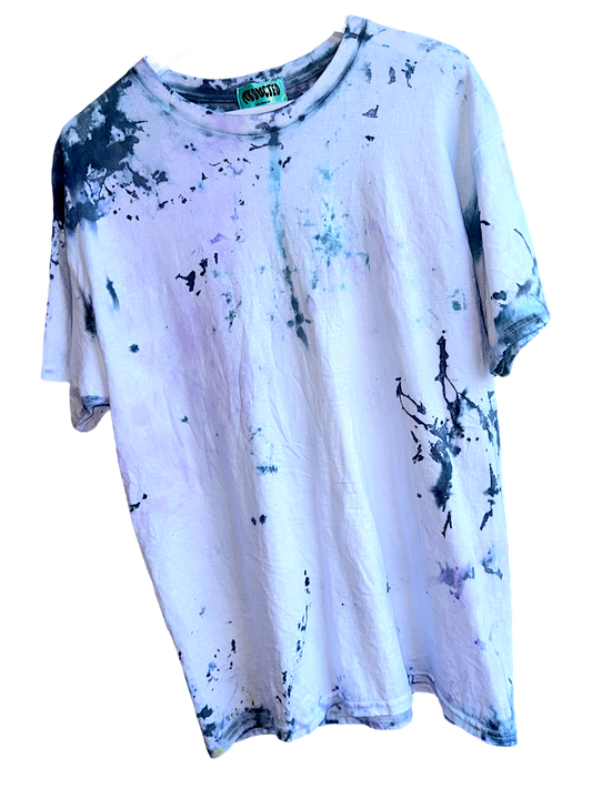 Hand-Dyed Cotton Tee - Storm