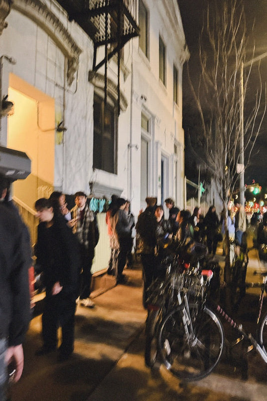 BASEMENT FILE #001 opening party — artists and guests gathered at the Lower East Side venue on March 27, 2026