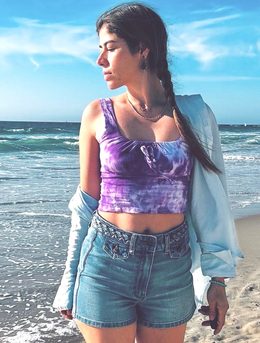 Hand Dyed Cottage Top - Amethyst