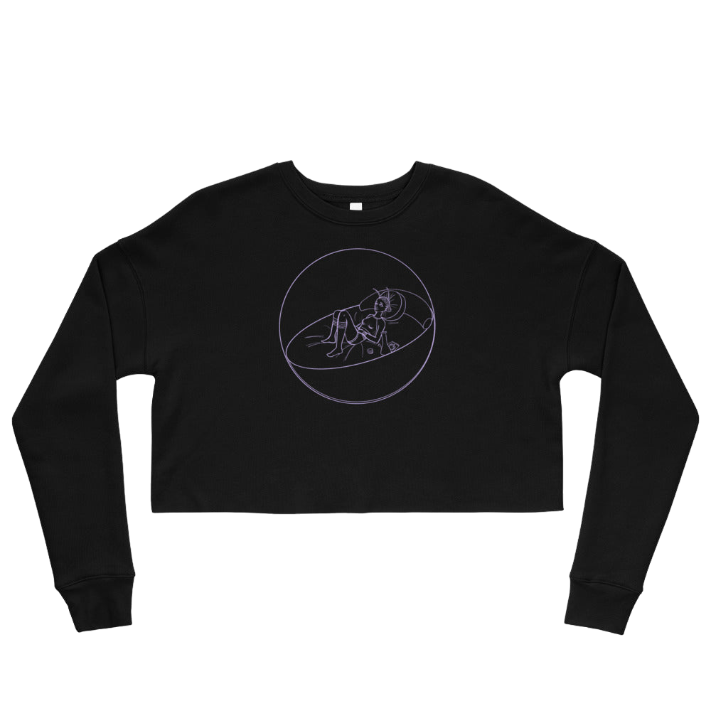 ABDUCTED Smoke Bubble Cropped Crewneck Sweater