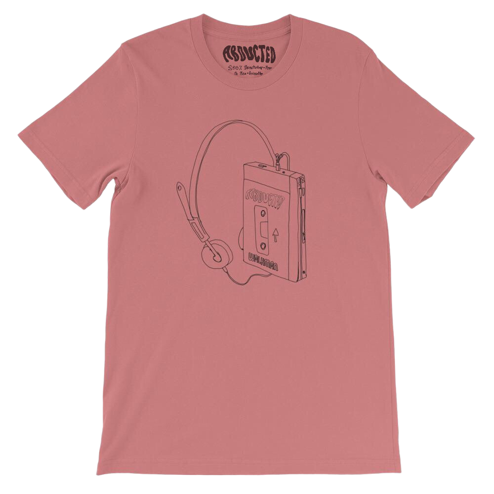ABDUCTED Walkman Tee in Mauve