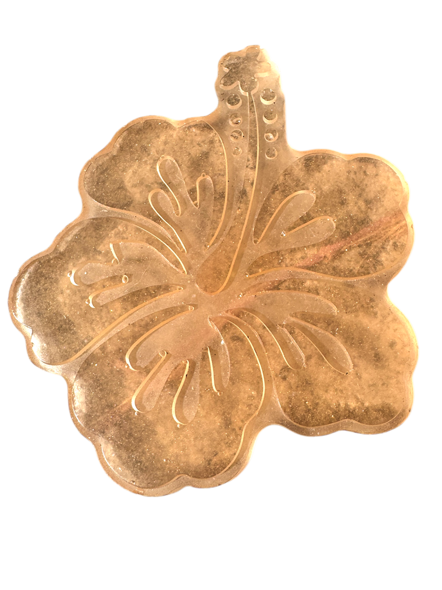 Handmade Hibiscus Coaster - Apricot