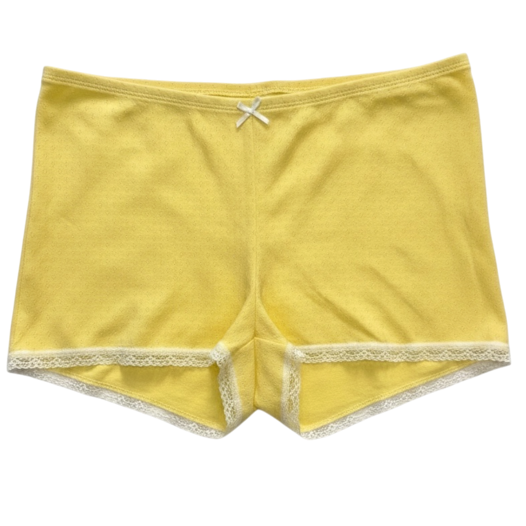 100% Cotton Booty Shorts - Butter Yellow