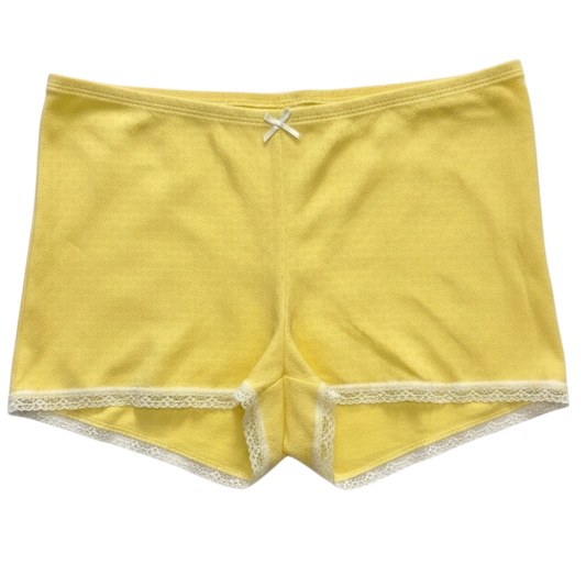 100% Cotton Booty Shorts - Butter Yellow