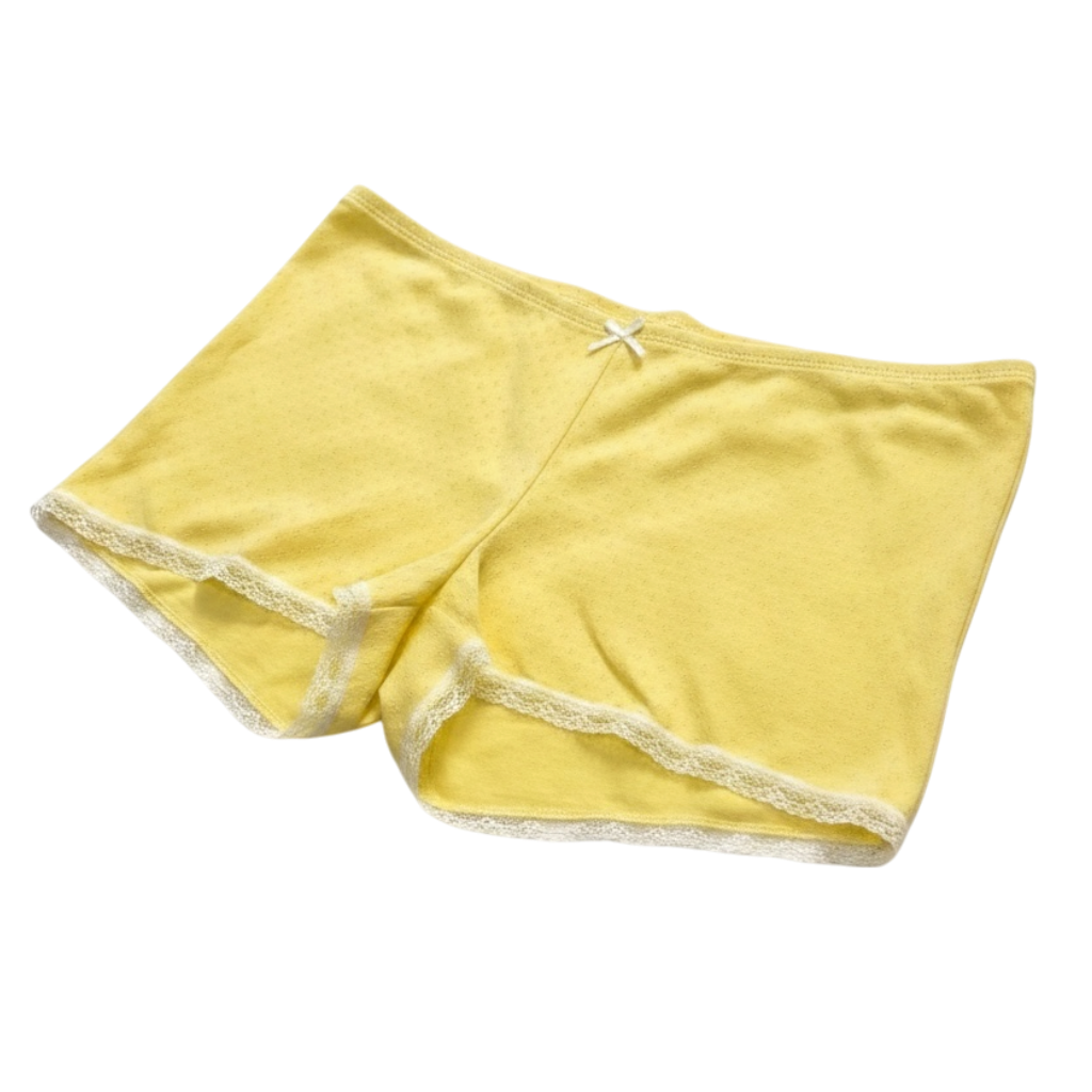 100% Cotton Booty Shorts - Butter Yellow