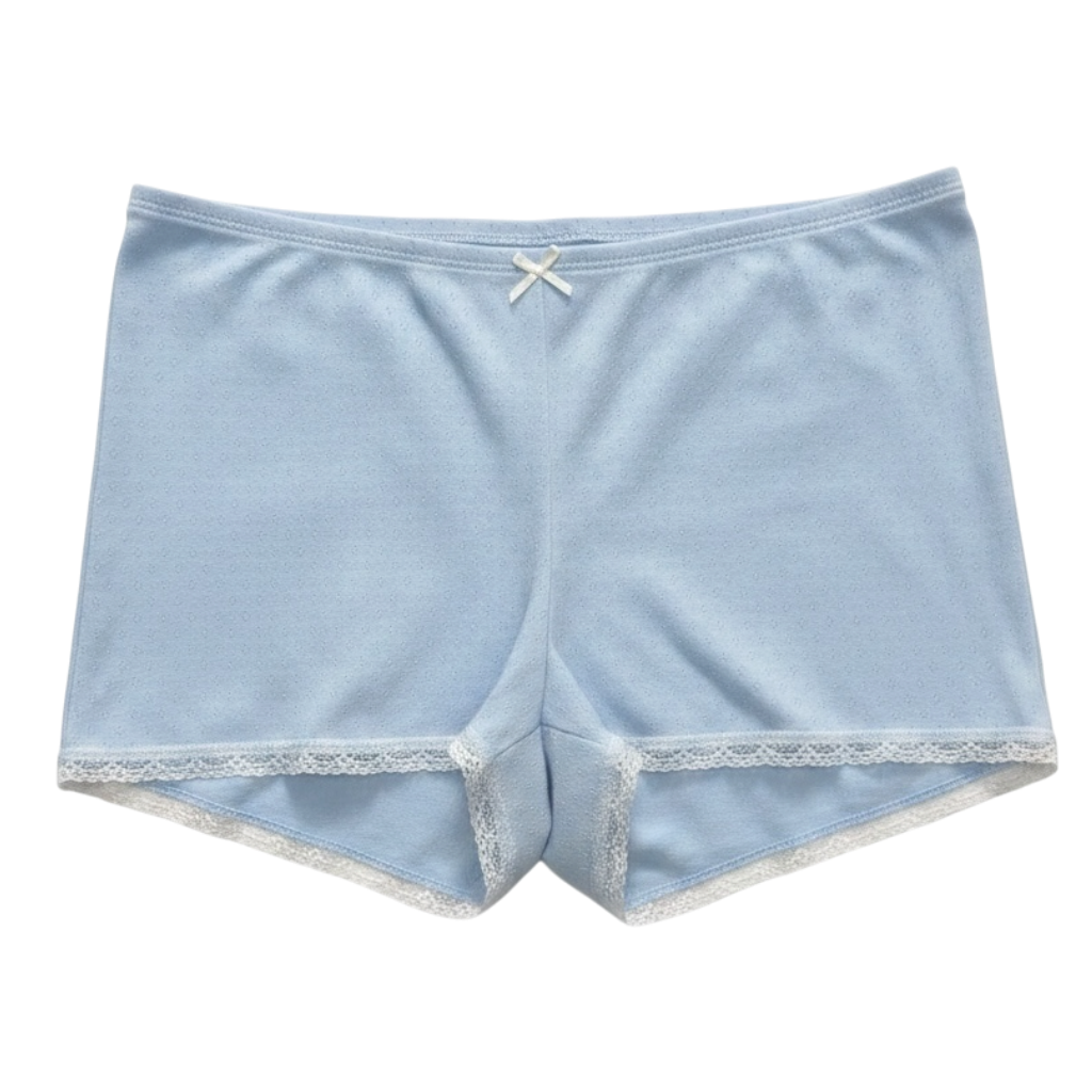 100% Cotton Booty Shorts - Baby Blue