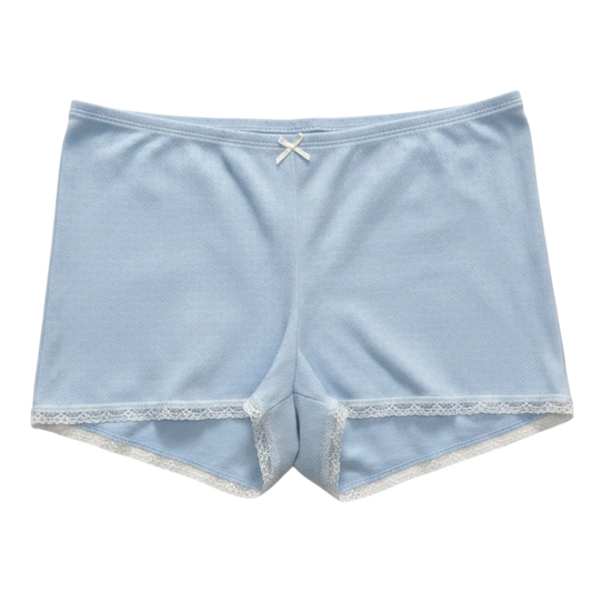 100% Cotton Booty Shorts - Baby Blue