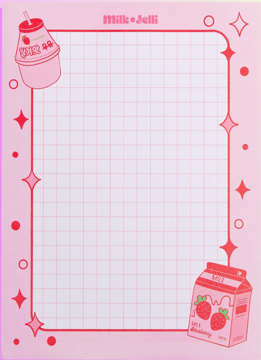 Strawberry Milk X-Large Notepad