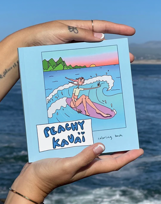 Peachy Kaua'i Coloring Book - Hawaii Girl Art & Fashion
