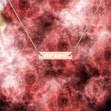 ABDUCTED Aries Engraved Silver Necklace