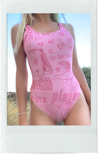 ABDUCTED Pink Player Retro One-Piece Swimsuit *PREORDER*