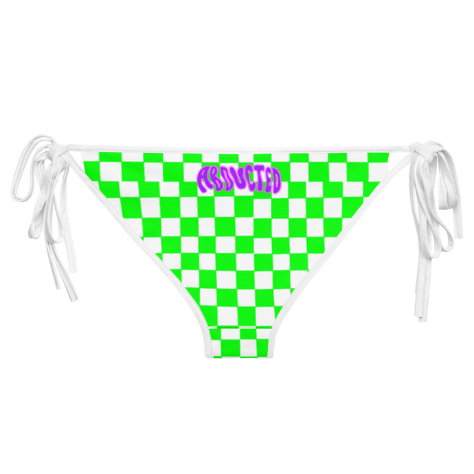 ABDUCTED Reversible Tie Checkered Bikini Bottom