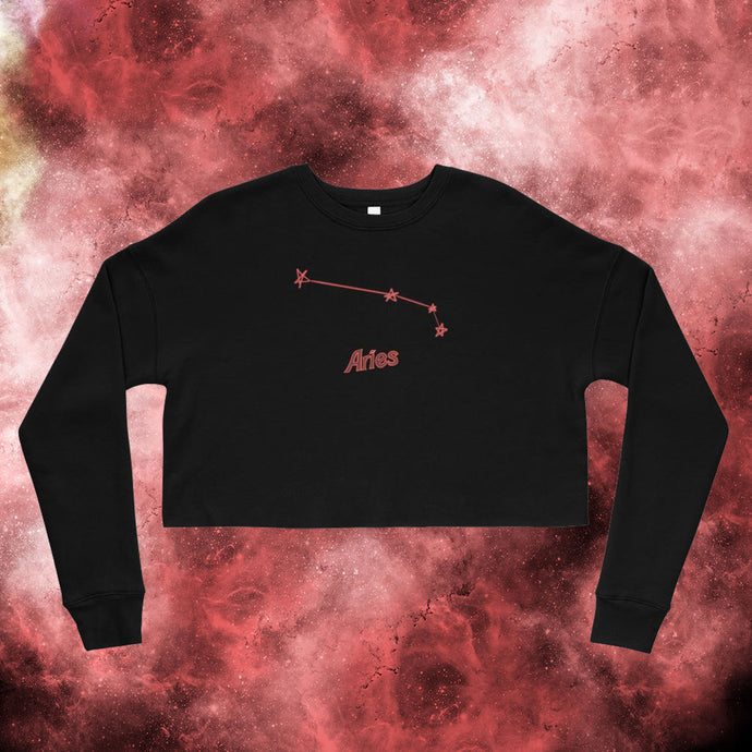 ABDUCTED Aries Cropped Crewneck Sweater