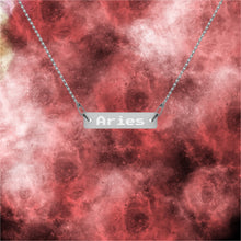ABDUCTED Aries Engraved Silver Necklace