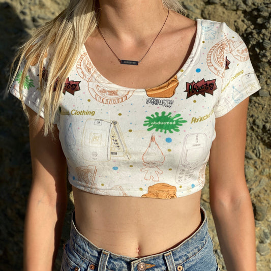 ABDUCTED Nostalgia Velvet Crop Top