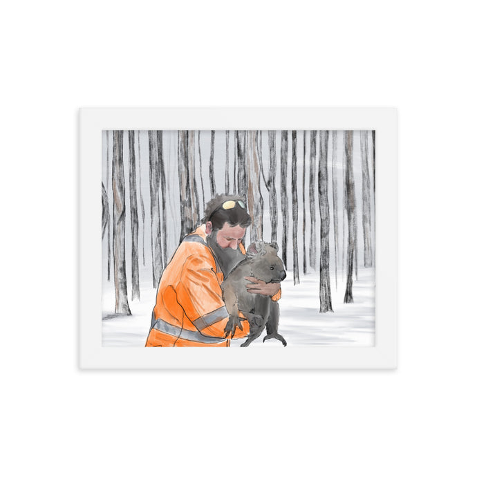Australia Wildlife Relief Framed Art Print