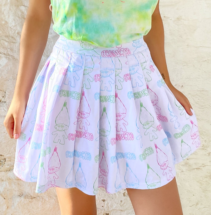ABDUCTED Trollz Tennis Skirt in White